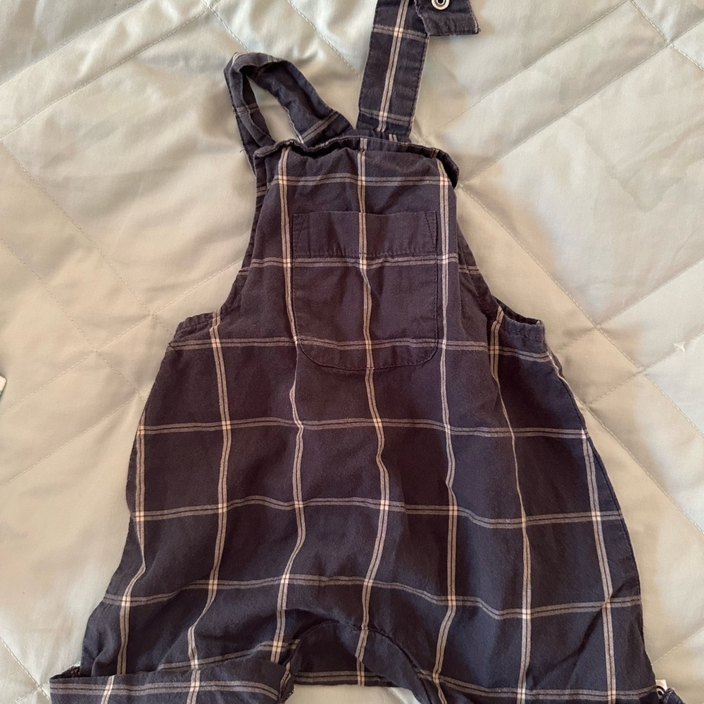 Stylish Navy Checkered Kids Bodysuit
